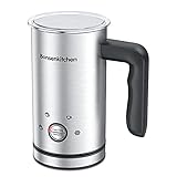 Bonsenkitchen Milchaufschäumer Elektrisch, 300 ml Milchschäumer aus Edelstahl für Erhitzen von Milch heiße Schokolade, 550w kabellos, Antihaftbeschichtung，MF8004