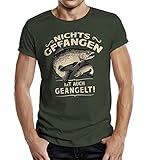 Geschenk T-Shirt für Angler: Nichts gefangen ist auch geangelt L Nr.6463