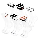 Nike Unisex Sportsocken Trainingssocken Everyday Plus Cushioned Crewsocks 6 Paar, Farbe:Weiß, Größe:38-42, Artikel:-902 multi color