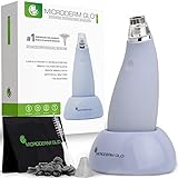 Microderm GLO Mini Diamant Mikrodermabrasion und Saugwerkzeug - Mitesserentferner und Porenvakuum, fortschrittliche Gesichtsbehandlungsmaschine, Anti-Aging-Faltenpflege für Kollagenproduktion