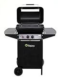 tepro 508C Gasgrill Lavastein Irvine, Gesamtleistung max. 5,4 kW , Grillfläche: ca. 50 x 31 cm, Schwarz