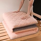 Generic Futon-Matratzenauflage Einzeln Faltbare Japanische Bodenmatratze Tatami-Matratze Aufrollen Tragbare Kinder-Isomatte Für Schlafsaal Floor Lounger Couch Bett Tatami-Matte,Rosa,80x200cm(31*79in)