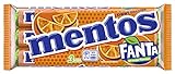 Mentos Rolle Fanta Orange Dragees, 3 Rollen Bonbons ( 3x 38g), Fanta Orange Geschmack, Kaubonbons