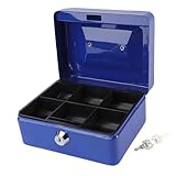 Tofficu 1 Set-Box Schließfächer lagercontainer schmuckschatulle Geldkassette für Wertsachen schlusselkasten aubewahrungsbox jewellery box sicher Organizer-Boxen Stahl Blue