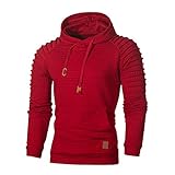 Pullover Herren Baumwolle Streetwear ReißVerschluss Kapuzenjacke Fleece Hoodie Kapuzenpullover Freizeit Classic Sweatshirt Softshelljacke Pullover Oberteile Langarmshirt Bequemes Passform Sweatjacke