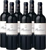 Bordeaux AOC Rouge, Trockener Rotwein aus Frankreich (6 x 0,75l)