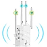 SOKUMI WLAN Repeater WLAN Verstärker 1200Mbit/s WiFi Verstärker 2 LAN Port, WiFi Repeater WiFi 5GHz / 867 Mbit/s und 2.4 GHz / 300 Mbit/s WiFi Extender Kompatibel mit Allen Geräten