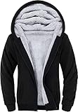 SwissWell Herren Sweatshirts Hoodies Fleecejacke Herren Mit Kapuze 0010-Schwarz,S