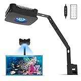 Lominie LED Aquarium LED Beleuchtung, Vollspektrum Aquarium Lampe,Salzwasser Aquarium Licht mit Fernbedienung, für Korallen, Riffe, Planted Nano Aquarium Tank (P30 Salzwasser)