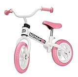 Chicco Pink Comet Laufrad für Kinder 2-5 Jahre, Kinder Laufrad fürs Gleichgewicht, mit höhenverstellbarem Sattel und Lenker, max. 25 kg, Weiß/Pink - Spielzeug für Kinder 2-5 Jahre