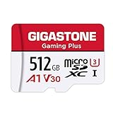 Gigastone Gaming Plus Micro SD Karte 512GB + SD Adapter, Kompatibel mit Switch, SD Karte Lesegeschwindigkeit bis zu 100MB/s. MicroSDXC Speicherkarte UHS-I A1 U3 V30 Klasse 10, 4K UHD Video