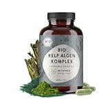 BIONUTRA® Algen Komplex Kapseln Bio (180 x 600 mg), mit Braunalge Kelp, Spirulina und Chlorella, deutsche Herstellung, 6-Monatspackung, vegan, kontrolliert biologisch