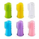 Vicloon Fingerzahnbürste, 6pcs Zahnbürste Mündliche Massagegerät, Baby Kindermundpflege Weiche Fingerzahnbürste und Zahnbürsten Zahnpflege