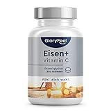 Eisen mit 40mg natürlichem Vitamin C - 240 Tabletten - Premiumrohstoffe: Eisenbisglycinat (Eisen-Chelat) + Vitamin C aus Acerola-Extrakt - Laborgeprüft ohne Zusätze in Deutschland hergestellt