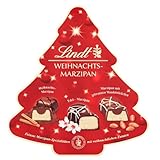 Lindt Schokolade Weihnachts-Marzipan | 175 g Pralinen-Schachtel | Drei weihnachtliche Spezialitäten mit Edelmarzipan | Schokoladen-Geschenk zu Weihnachten