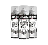 JENOLITE Heizkörperlack | Emaille-Sprühfarbe für Heizkörper | Silber glänzend | 3 x 400ml