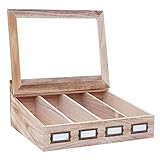 Mendler Besteckkiste HWC-C25, Holzbox mit Deckel Besteckkasten, Paulownia 17x37x33cm - naturbraun