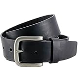 LINDENMANN The Art of Belt Gürtel Herren Vollledergürtel aus Vollrindleder, 40 mm breit und 4 mm stark, kürzbar, Gürtel, Ledergürtel, Jeans-Gürtel XXL, schwarz, Größe/Size:90, Farbe/Color:schwarz