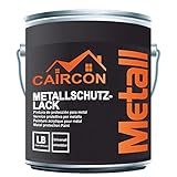 Metalllack Metallfarbe seidenmatt für Metall Stahl Eisen - Feuerrot 5L