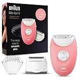 Braun Silk-épil 3 Beauty-Set, Epilierer Damen für Haarentfernung, Aufsätze für Rasierer, Trimmer und Massage für Körper, Geschenk Frau, 3-440, flamingo/weiß