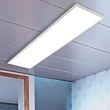 LED Panel Pendel weiß, 105x30cm, 42W LED Bürolampe als Pendelleuchte, neutralweiß, Büroleuchten, Deckenleuchte