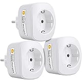 WLAN Steckdose,VOCOlinc Smarte Steckdose,misst Stromverbrauch,Alexa Steckdose funktioniert mit HomeKit,Sprachsteuerung, Fernzugriff,Timer, kein Hub erforderlich, 10 A, 2300 W,2,4 GHz (3 PCS)