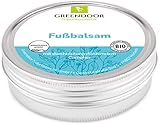 GREENDOOR Fussbalsam mit BIO Kakaobutter, Fusscreme Schrundensalbe, 4 fache Ergiebigkeit, Naturkosmetik, natürlicher Fuß Balsam, Fuss-Pflege Crème, 75 ml