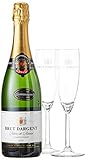 Brut Dargent Sparkling Geschenkpaket mit 2 Gläsern (1 x 0.75 l)