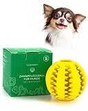 Silberkraft Hundeball mit Noppen zur Zahnpflege - Ø 5 cm - Hundespielzeug aus robustem Naturkautschuk - für kleine Hunde - Kauspielzeug für Leckerli