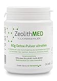 Zeolith MED Detox-Pulver ultrafein 60g, von Ärzten empfohlen, Apothekenqualität, Laboranalyse, zur Entgiftung und Entschlackung