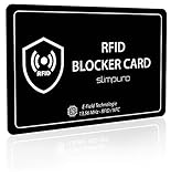 RFID Blocker Karte DEKRA Geprüft - NFC Schutzkarte - Schutz vor Datendiebstahl - dünne Karte mit 0,8mm geeignet für Jede Geldbörse