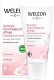 WELEDA Bio Mandel Sensitiv Feuchtigkeitspflege, Naturkosmetik sanfte und unparfümierte Gesichtscreme für sensible Mischhaut im Gesicht und am Hals für einen gesunden Teint (1 x 30 ml)