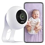 2K 4MP Babyphone Kamera Mit App, WLAN Überwachungskamera Innen, Winees WiFi Baby Monitor Mit Kamera Mit 2 Wege Audio, IR Nachtsicht, Bewegungs- und Menschenerkennung Warnmeldung Kompatibel Mit Alexa