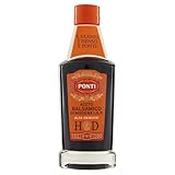 Ponti Aceto Balsamico di Modena g.g.A. High Density 1 x 250 ml – typisch italienischer Balsamessig – feinster Balsamico Essig – 2 Monate in Fässern gereift