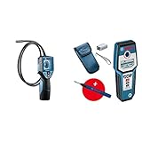 Bosch Professional Inspektionskamera GIC 120 & digitales Ortungsgerät GMS 120 (max. Detektionstiefe Holz/Eisenmetalle/Nichteisenmetalle/spannungsführende Leitungen: 38/120/80/50 mm)