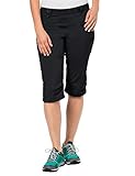 Jack Wolfskin Damen Softshell-Hose Activate Light 3/4 Pants Elastisch Atmungsaktiv Wasserabweisend Outdoor Softshell Hose, Black, 42, 1503721-6000042