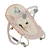 Hauck Bungee Deluxe Babywippe ab Geburt bis 9 kg mit Schaukelfunktion, Spielbogen, verstellbare Rückenlehne, Sicherheitsgurt, Tragegriffe, kippsicher, tragbar – beige