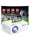 Mini Beamer Native 1080P, 9800Lux PARIS RHÔNE Heimkino Beamer Full HD, WiFi Beamer Unterstützung 4K mit 220' Display und ZoomFunktion,Video Beamer kompatibel mit TV Stick, HDMI,AV, VGA,USB, Smartphone