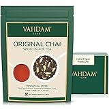 VAHDAM, Indiens Original Masala Chai Tee Loose Leaf - 200g/100 Tassen | Perfekte Mischung aus schwarzem Tee, Zimt, Kardamom, Nelken und schwarzem Pfeffer - Gewürzter Chai-Tee