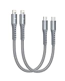 USB C auf Lightning Kabel, [2 Stück 0.3M] iPhone Ladekabel USB C Lightning Ladegerät Adapter Auto Schnellladekabel Kurz USB-C Lightning Kabel für iPhone 14 13 12 Mini Pro Max 11 8 7 6 SE 2020 XR XS X