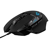 Logitech G502 HERO High-Performance Gaming-Maus mit HERO 25K DPI optischem Sensor, RGB-Beleuchtung, Gewichtstuning, 11 programmierbare Tasten, anpassbare Spielprofile, PC/Mac - Schwarz