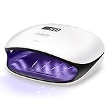 48W UV LED Nagel Lampe, SUNUV SUN4 Gellampe UV-Nageltrockner Nagellampe für Schellack Maniküre-Gel mit 4 Timern, LCD-Display, Auto Sensor und schneller Trocknung und Härter