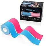 MEDTRIX Kinesiotapes 2er Set | Elastische Kinesiologie Tapes für Sport & Physio | Sporttapes Kinesiotape hautfreundlich für Knie, Schulter & Rücken | 2 Rollen (5m x 5cm) (Blau I Pink)