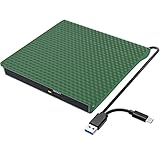 KIROSA Externes CD/DVD Laufwerk, Brenner mit USB 3.0 & Type-C Portable, Plug & Play DVD+/-RW CD+/-RW, DVD Laufwerk Extern für Laptop, Desktop, Mac, MacBook, PC, Windows 11/10/8/7/ XP/Linux/Vista/OS