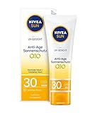 NIVEA SUN UV Gesicht Anti-Age Sonnenschutz Q10 mit LSF 30 (50 ml), feuchtigkeitsspendende Gesichtssonnencreme, Anti-Falten Sonnencreme mit Schutz vor UVA-/ UVB-Strahlung