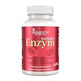 BIOMENTA Multi Enzym Komplex - mit Papaya (Papain), Ananas (Bromelain), Kiwi (Actinidin), Apfelessig, Rutin, Kardamom, Kreuzkümmel – vegan - 120 Enzym Kapseln – 2 Monatskur