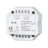 NINETL AC 110V - 220V S1-B LED Triac HF Dimmer Verwenden Sie Einen Drahtlosen 2,4 GHz 120-W-288 W LED Schalter mit Push Dimmer