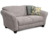 CAVADORE 2-Sitzer Gootlaand / Großes Sofa im Landhausstil / Mit Federkern / 163 x 89 x 84 / Hellgrau