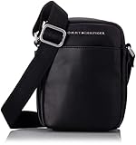 Tommy Hilfiger Herren Tasche Th City Mini Reporter mit Reißverschluss, Schwarz (Black), Onesize