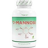 D-Mannose - 180 Kapseln - 1500 mg pro Tagesportion - Premium: Aus pflanzlicher Fermentation - Hochdosiert - Natürlich - Vegan